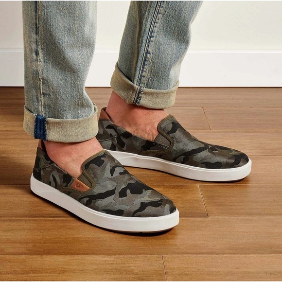 OluKai Green‎ Camo Lae'Ahi Pa'i Outdoor Versatile Lifestyle Sneakers Size 9